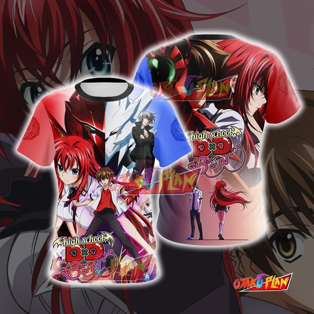 High School DxD White And Red T-shirt-otakuplan