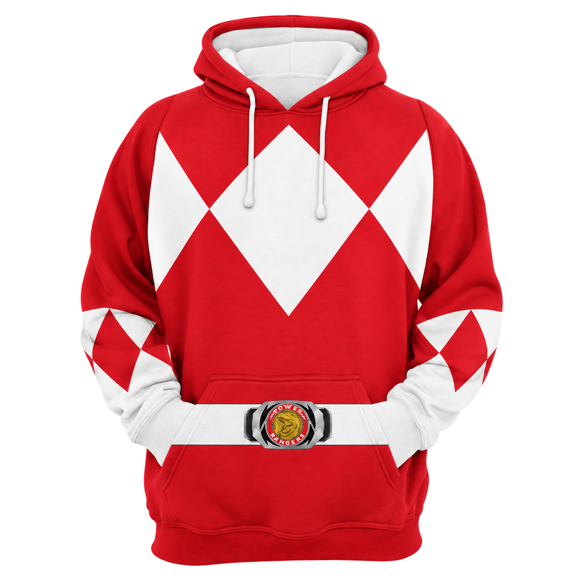 Mighty Morphin Red Ranger Cosplay Hoodie - front view