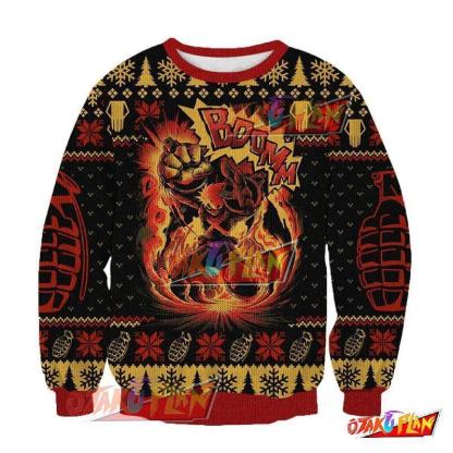 Katsuki Bakugo MHA 3D Print Ugly Christmas Sweatshirt-otakuplan