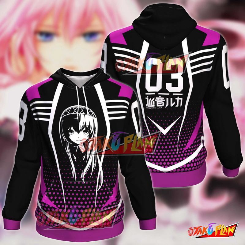 Luka Vocaloid Pink All Over Print Pullover Hoodie-otakuplan