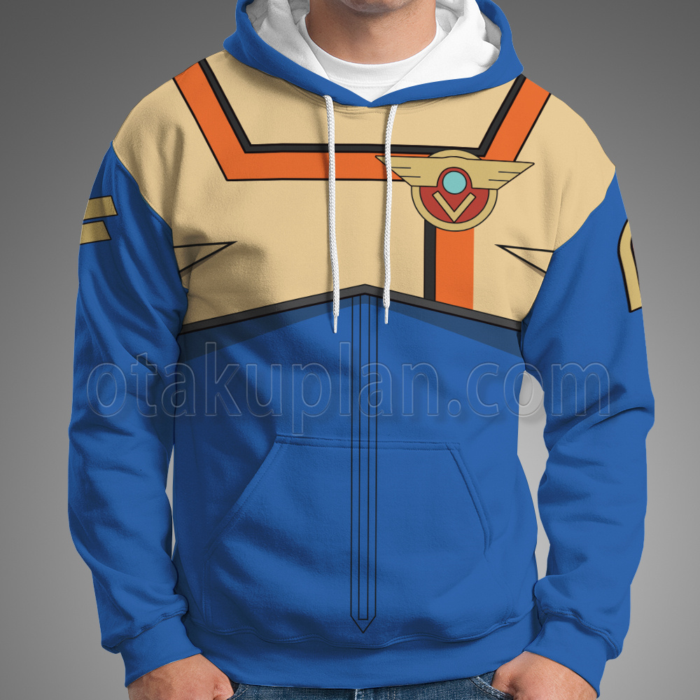 Macross Plus Dyson Isamu Alva Blue Cosplay Hoodie – otakuplan