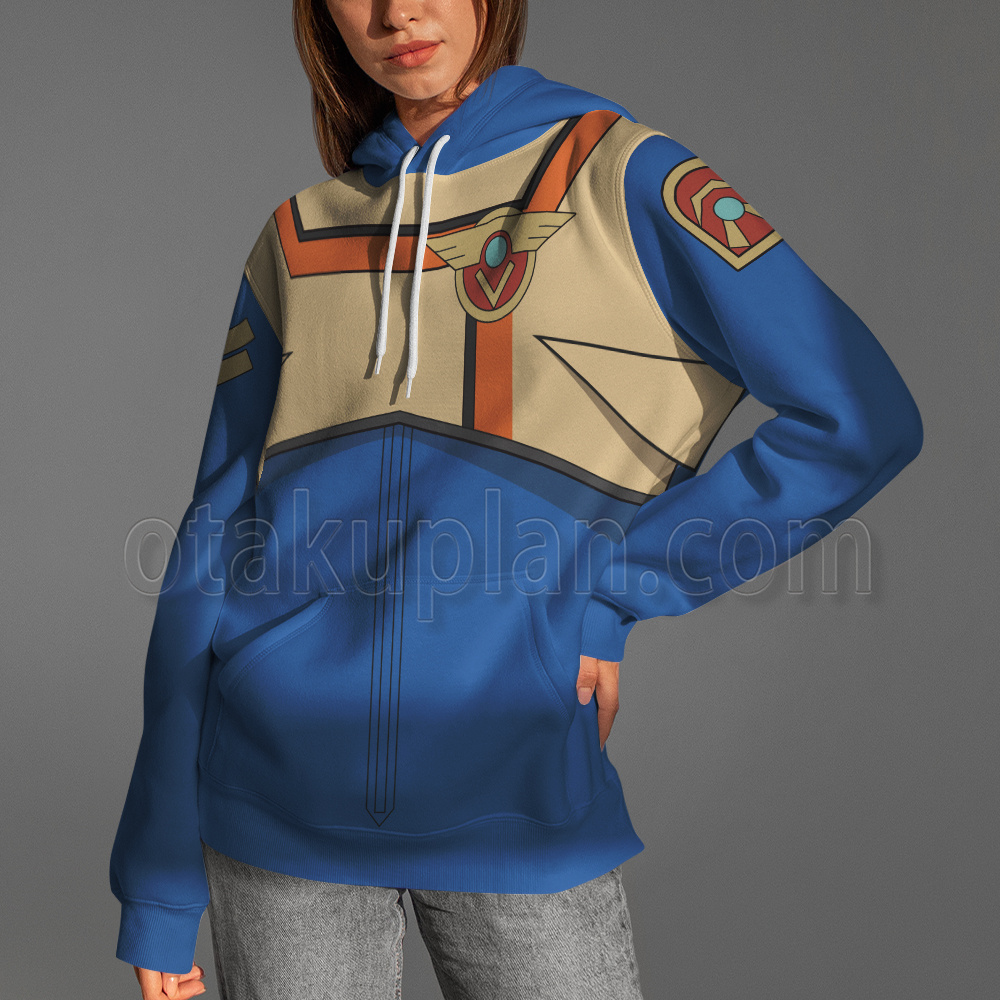 Macross Plus Dyson Isamu Alva Blue Cosplay Hoodie – otakuplan