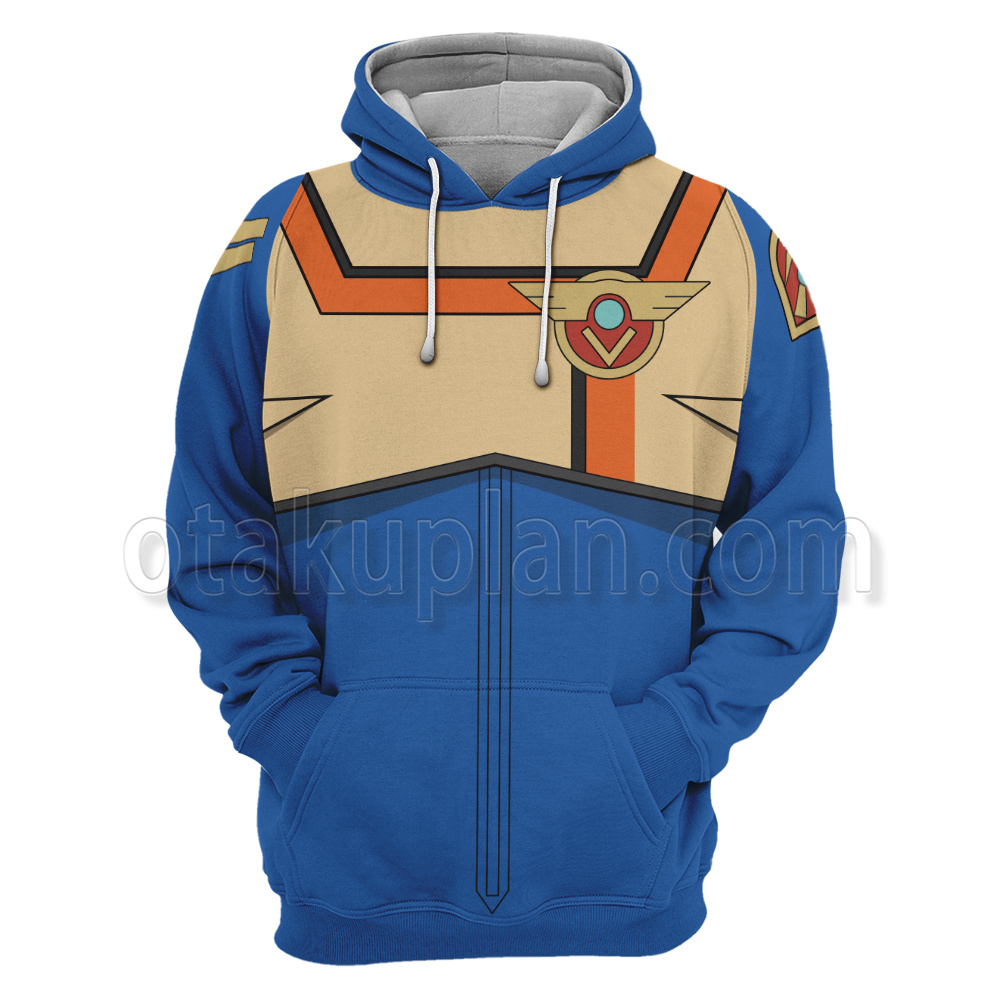 Macross Plus Dyson Isamu Alva Blue Cosplay Hoodie – otakuplan