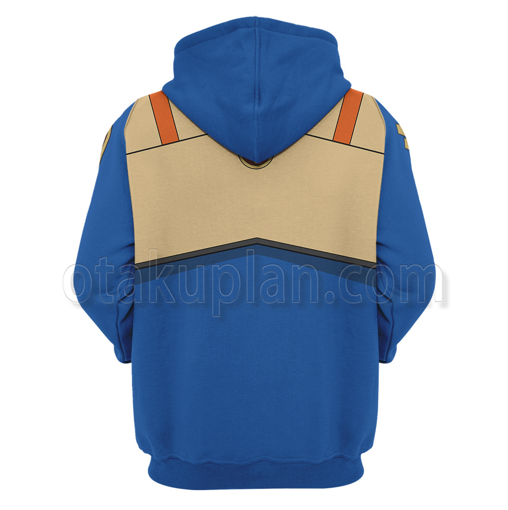 Macross Plus Dyson Isamu Alva Blue Cosplay Hoodie – otakuplan