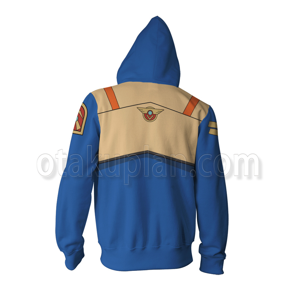 Macross Plus Dyson Isamu Alva Blue Cosplay Zip Up Hoodie – otakuplan