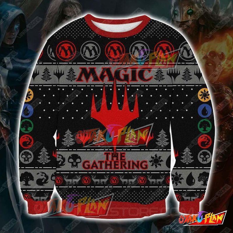 Magic The Gathering 3D Print Ugly Christmas Sweatshirt-otakuplan