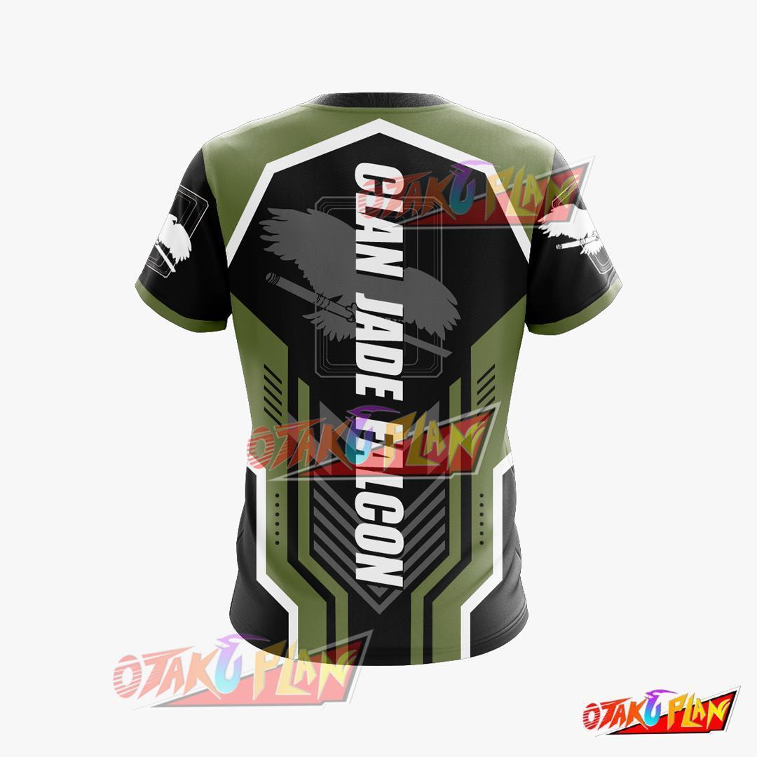 Mechwarrior Clan Jade Falcon M1 Cosplay T-shirt-otakuplan