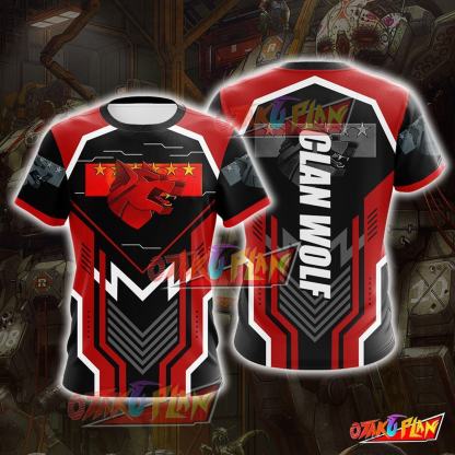Mechwarrior CLAN WOLF M3 Cosplay T-shirt-otakuplan
