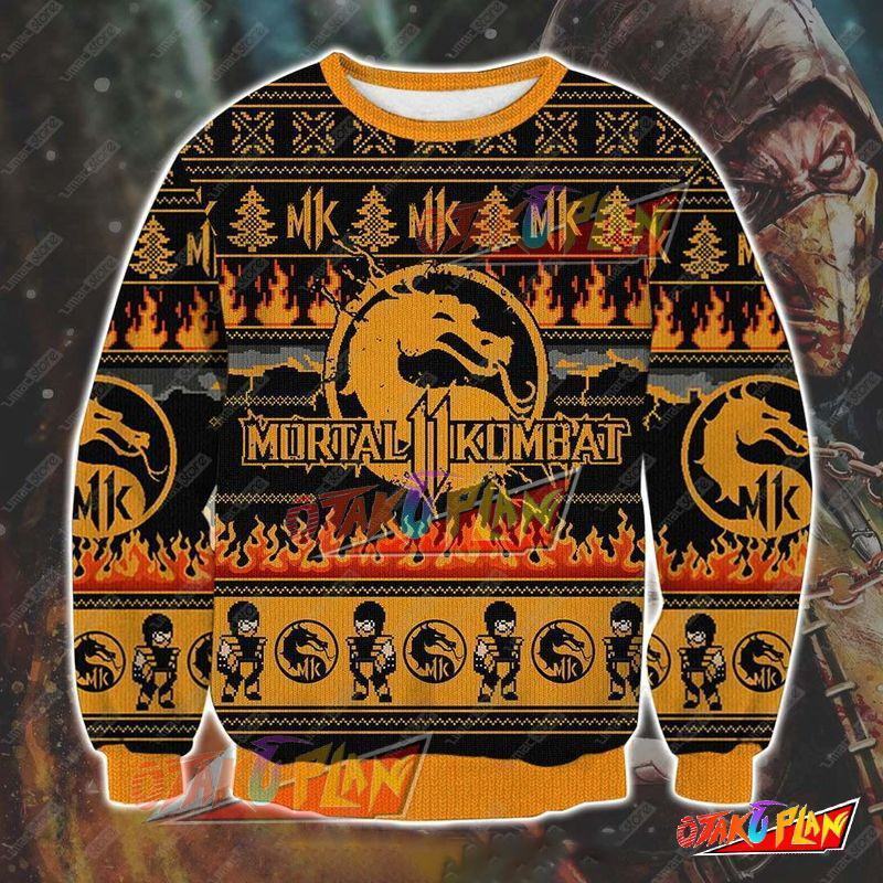 Mortal Kombat 3D Print Ugly Christmas Sweatshirt-otakuplan