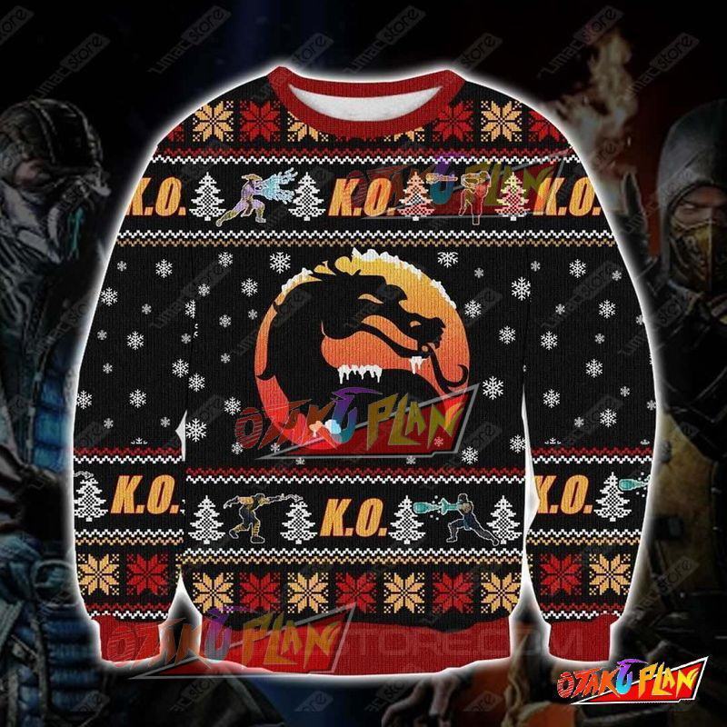 Mortal Kombat 3D Print Ugly Christmas Sweatshirt V2-otakuplan