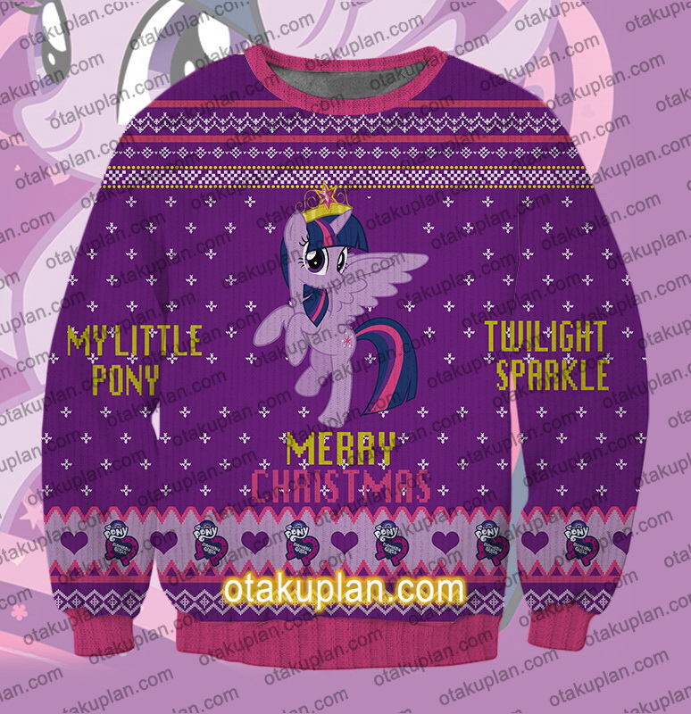 My Little Pony Twilight Sparkle 3D Print Ugly Christmas Sweater otakuplan