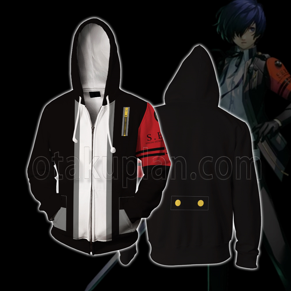 Persona 3 Protagonist Makoto Yuki Battle Version Cosplay Zip Up