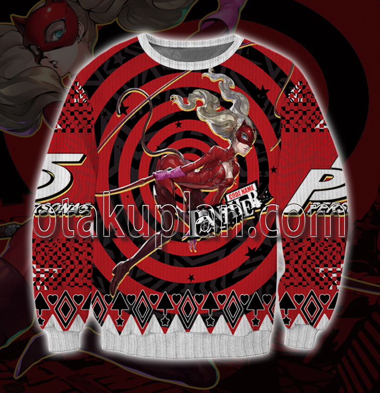 Persona 5 Ann Takamaki Phantom Thief Ugly Christmas Sweatshirts