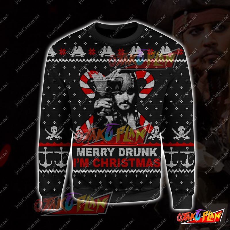 Pirates Of The Caribbean Merry 3D Print Ugly Christmas Sweatshirt-otakuplan
