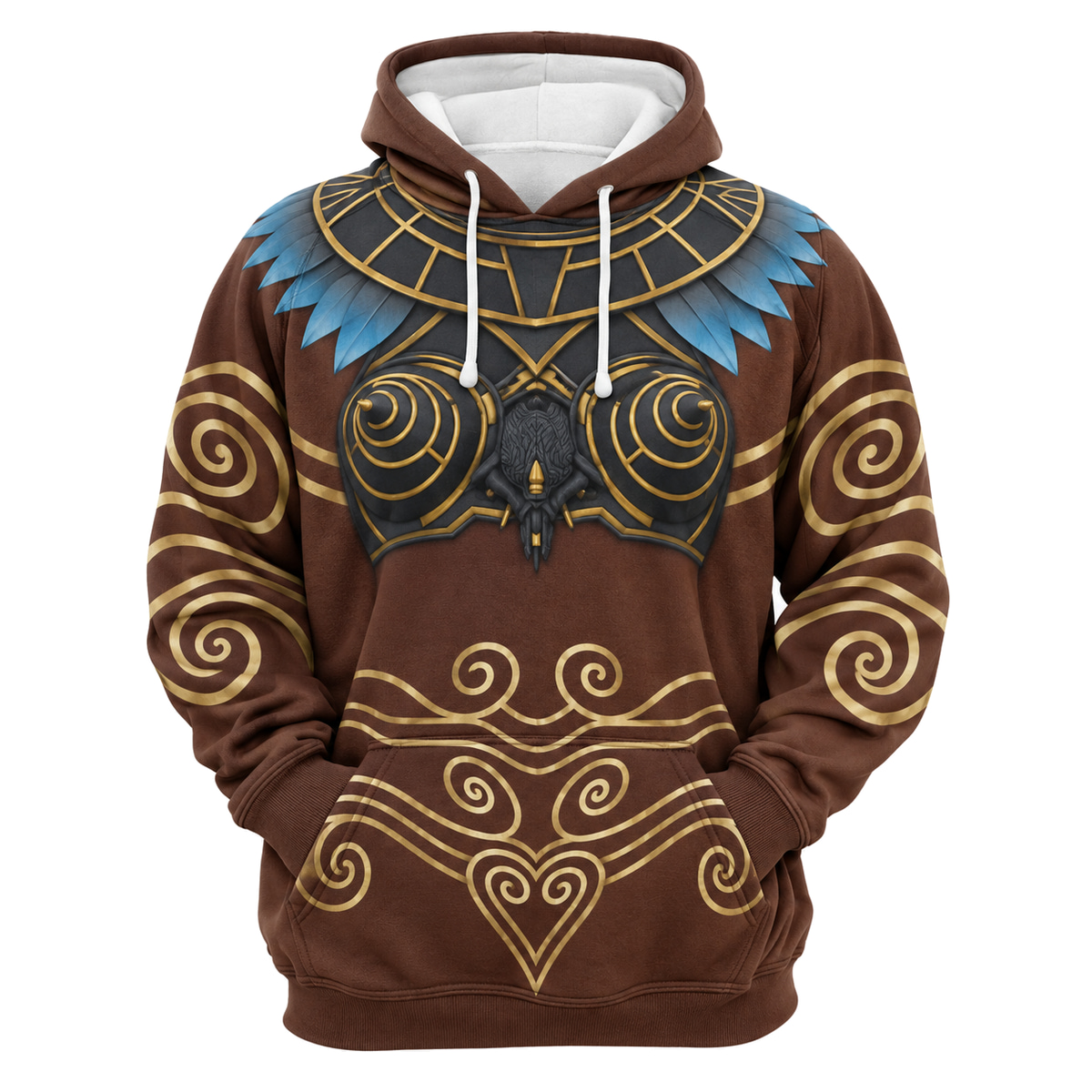 Rita Repulsa Brown Spiral Cosplay Hoodie - front view