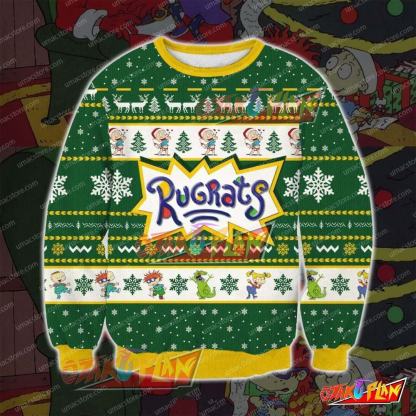 RUGR2908 Rugrats Knitting Pattern 3D Print Ugly Christmas Sweatshirt-otakuplan