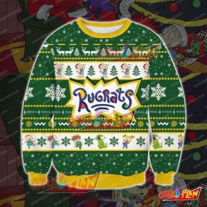 Rugrats 3D Print Pattern Ugly Christmas Sweatshirt-otakuplan