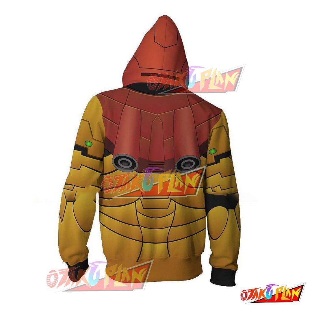 Samus Aran Metroid Zip Up Hoodie-otakuplan