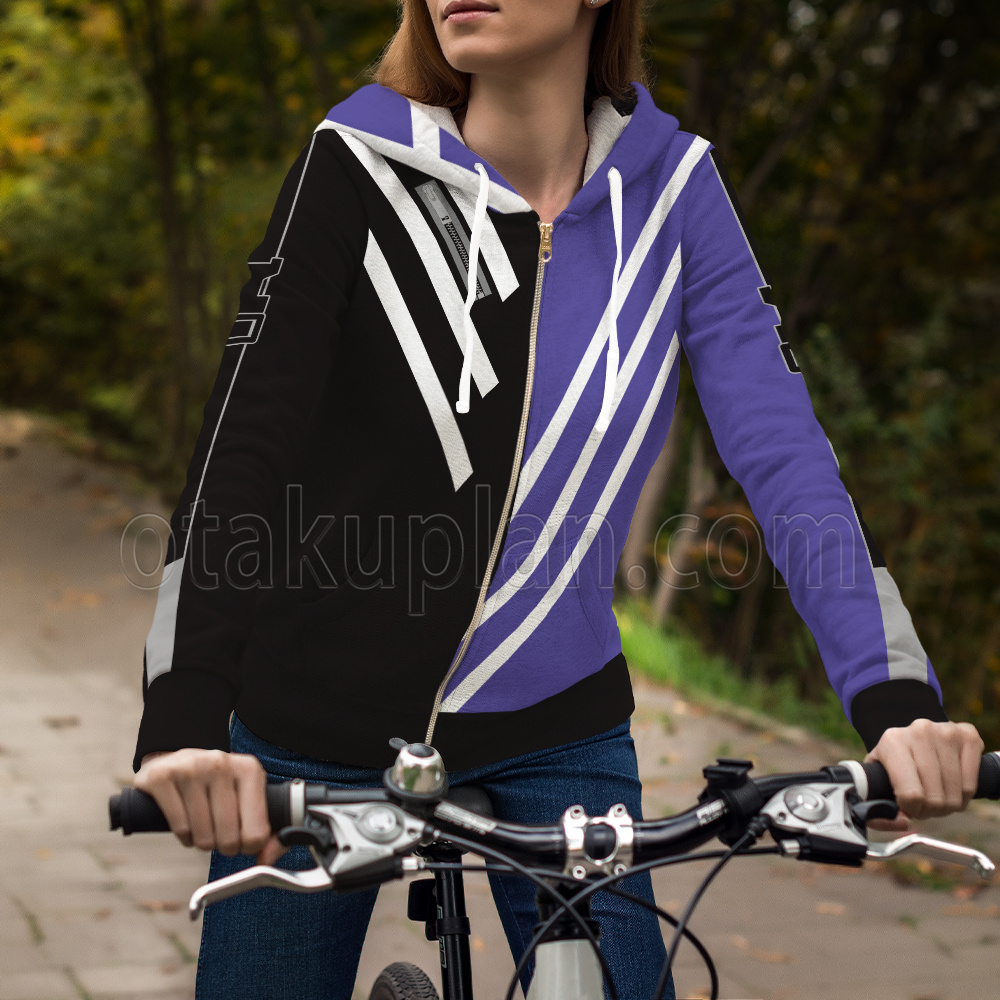 Tekken 8 Reina Black And Purple Cosplay Zip Up Hoodie – otakuplan