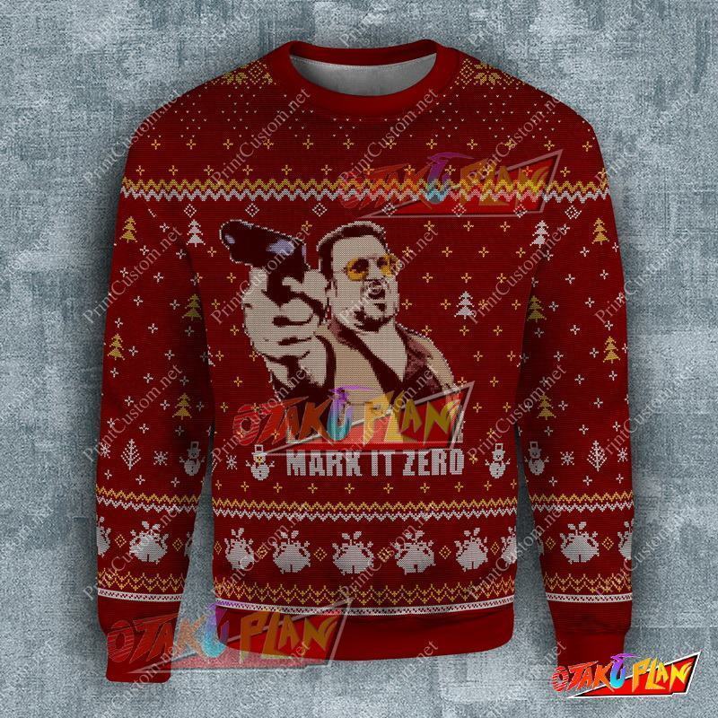 The Big Lebowski Mark It Zero 3D Print Ugly Christmas Sweatshirt-otakuplan