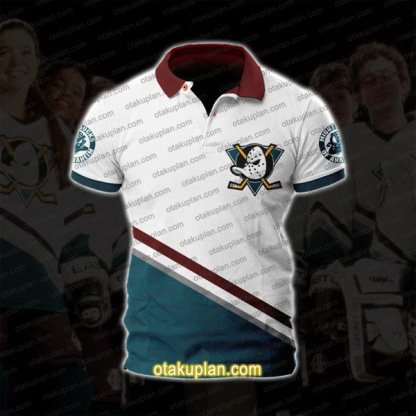 The Mighty Ducks Custom Name Custom Number Polo Shirt