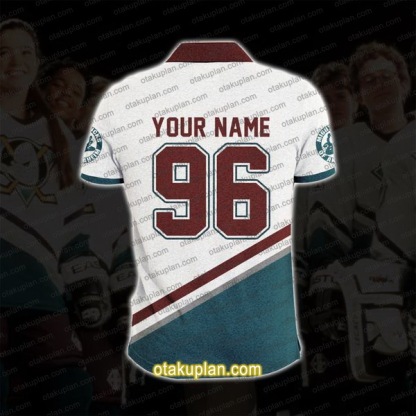 The Mighty Ducks Custom Name Custom Number Polo Shirt