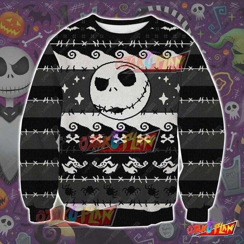 The Nightmare Before Christmas Jack 3D Print Ugly Christmas Sweatshirt-otakuplan