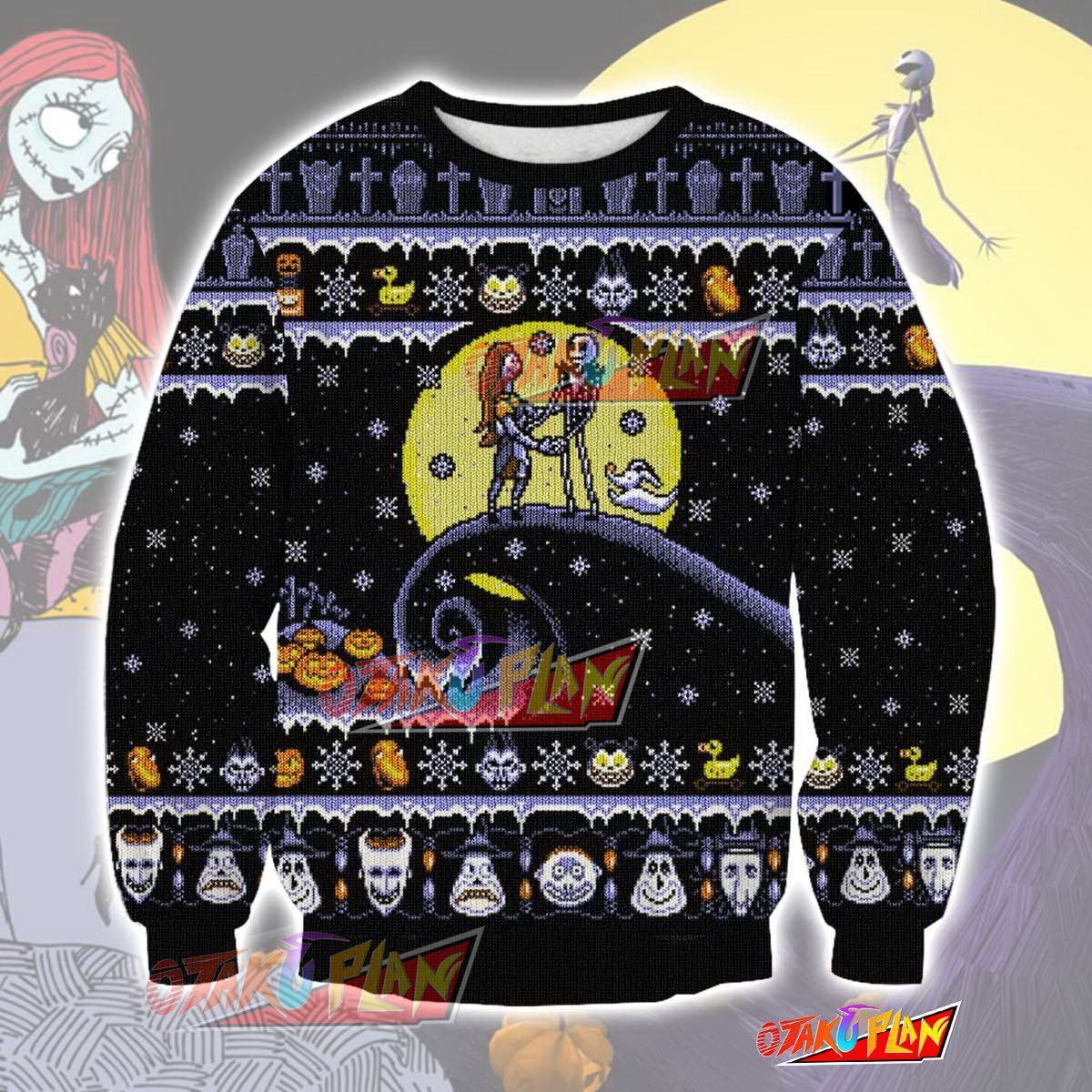The Nightmare Before Christmas New Year Winter V3 3D Print Ugly Christmas Sweatshirt-otakuplan