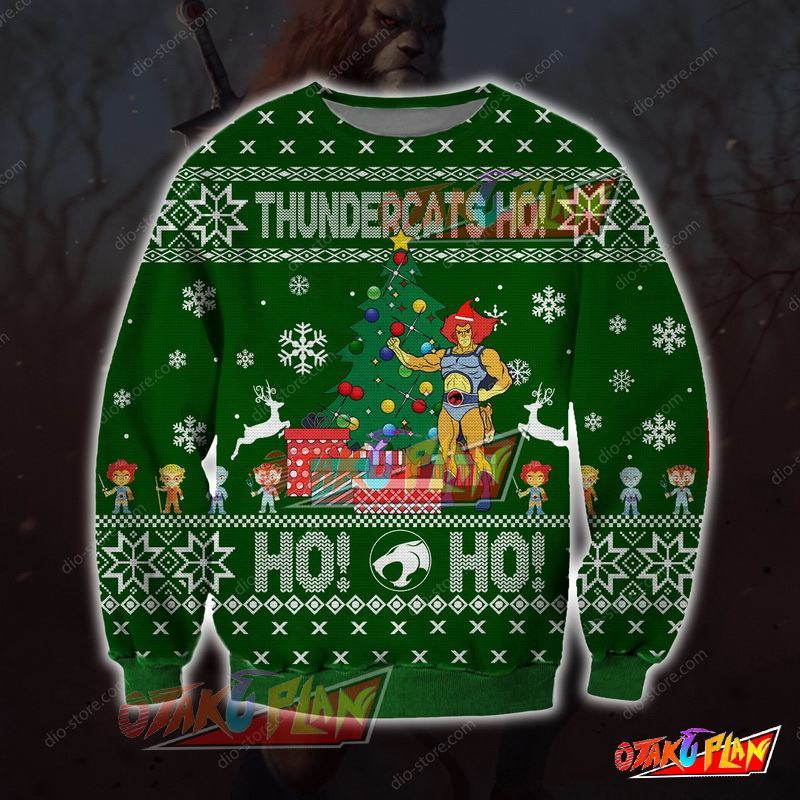 Thundercats Ho Knitting Pattern 3D Print Ugly Christmas Sweatshirt-otakuplan