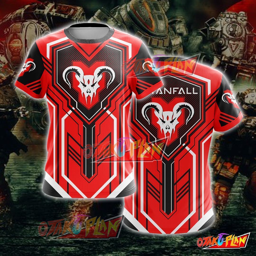 Titanfall Apex Predator Red Cosplay T-shirt-otakuplan