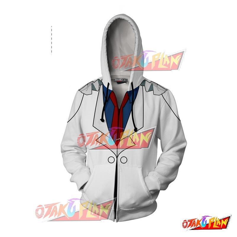 Detective Conan Kuroba Kaito (Kaitou Kid) Hoodie Cosplay Jacket Zip Up-otakuplan