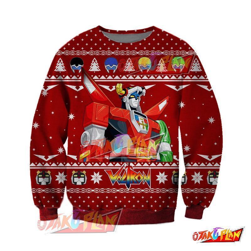 Voltron 3D Print Ugly Christmas Sweatshirt-otakuplan