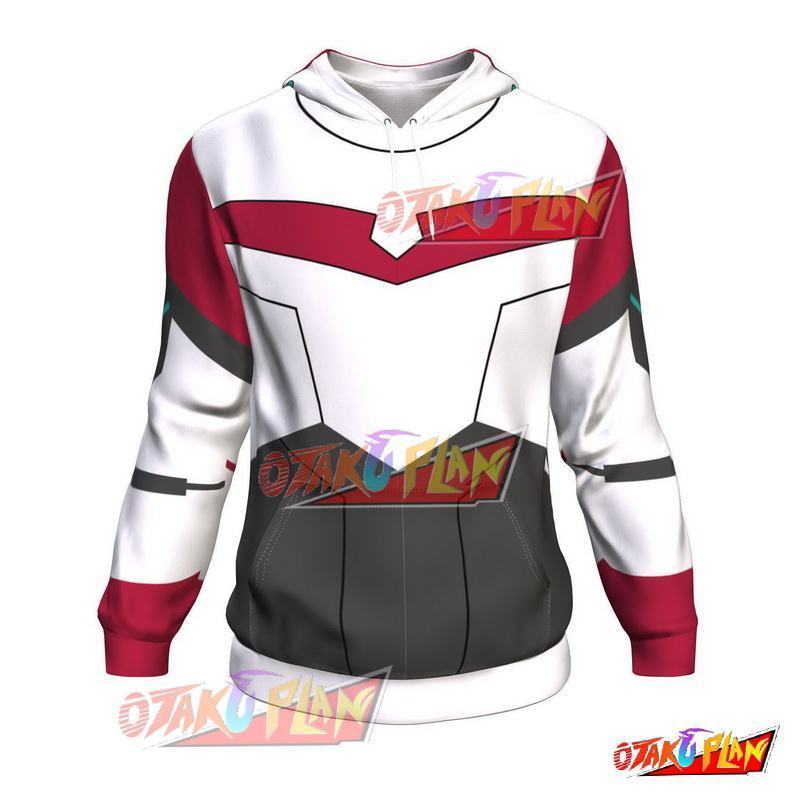 Voltron White Red All Over Print Pullover Hoodie-otakuplan