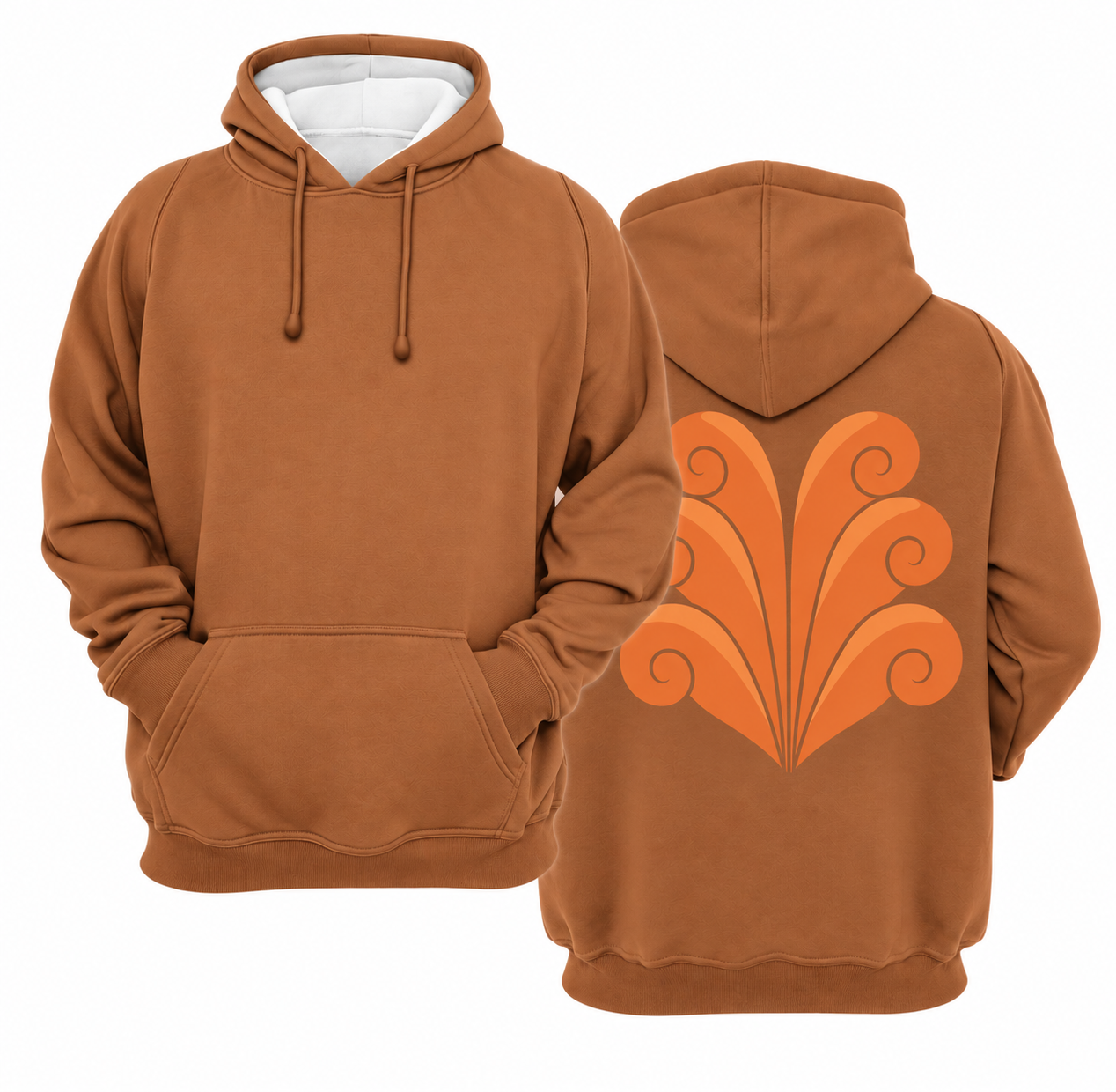Vulpix Cinnamon Tails Cosplay Hoodie - front and back views