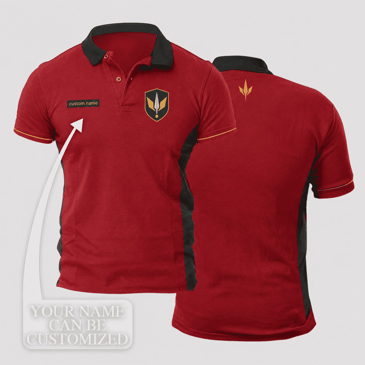 Warrior Captain Custom Name Expedition Unit Polo Shirt