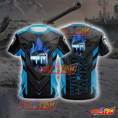 World Of Tanks Blue V1 Cosplay T-shirt-otakuplan