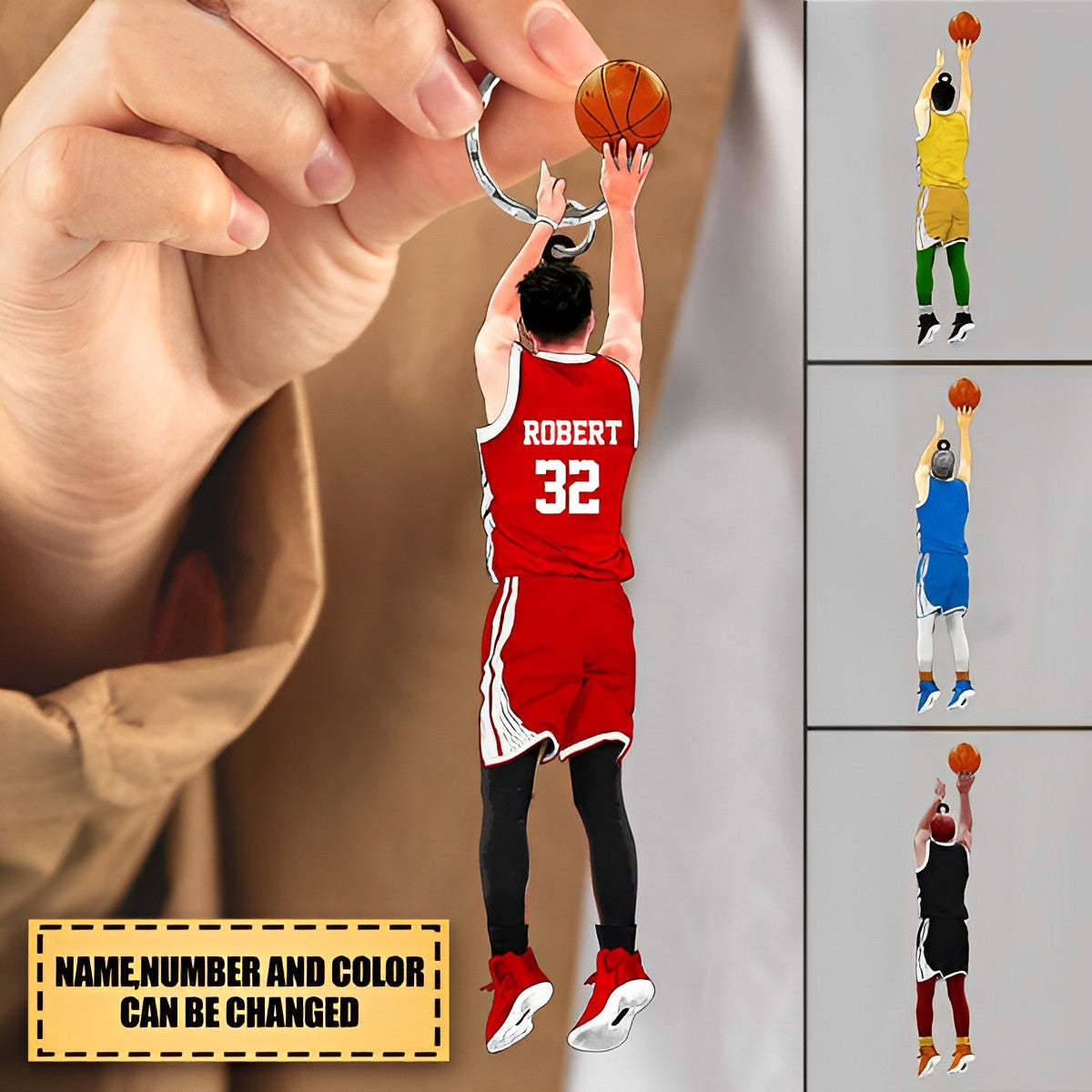 Basketball Player Acrylic Keychain For Basketball Lover, Basketball Player