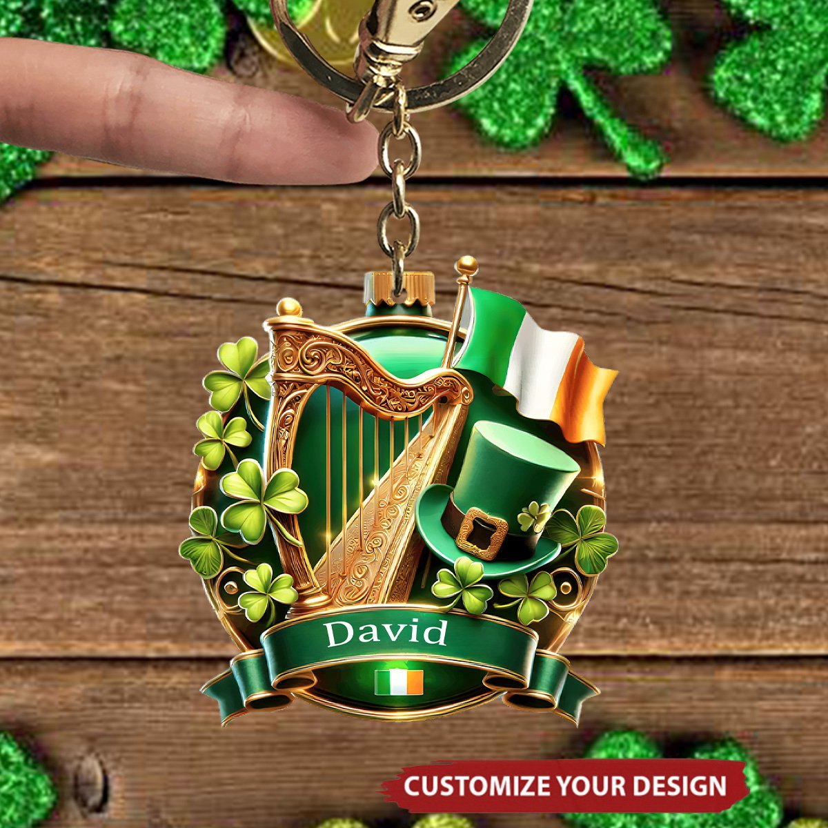 Custom Name Mountain Ireland Keychain - Gift For Ireland Lover