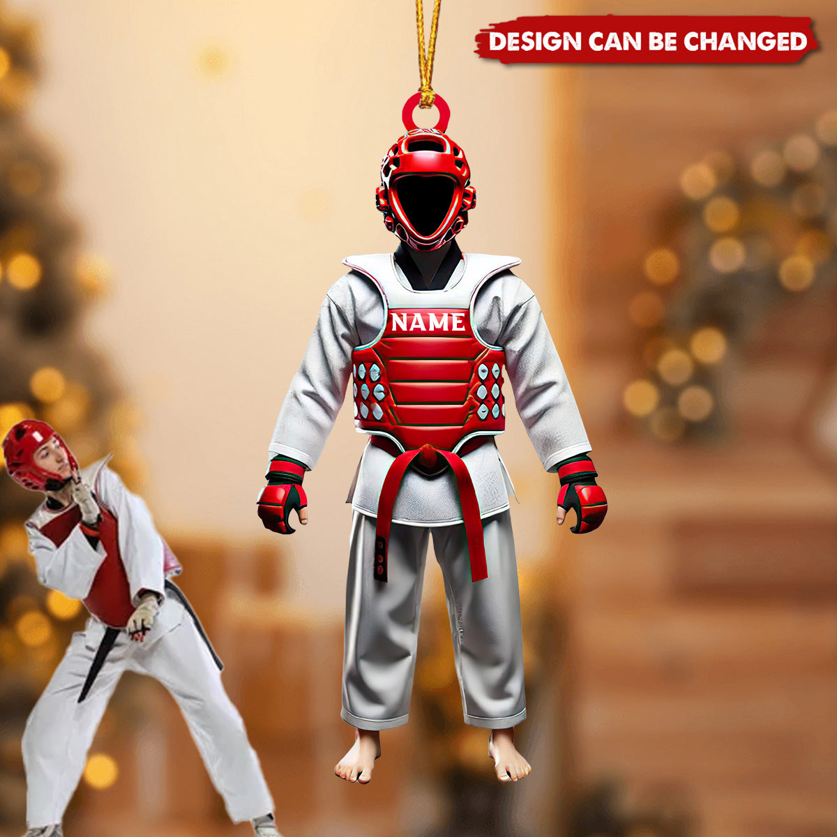  Name Taekwondo Ornament, Taekwondo Christmas Gift
