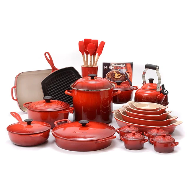 💖20-piece Signature Cast Iron Cookware Set