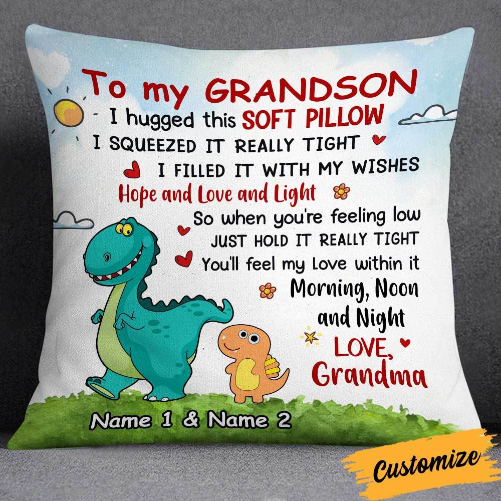  Granddaughter Grandson Dinosaur Pillowcase