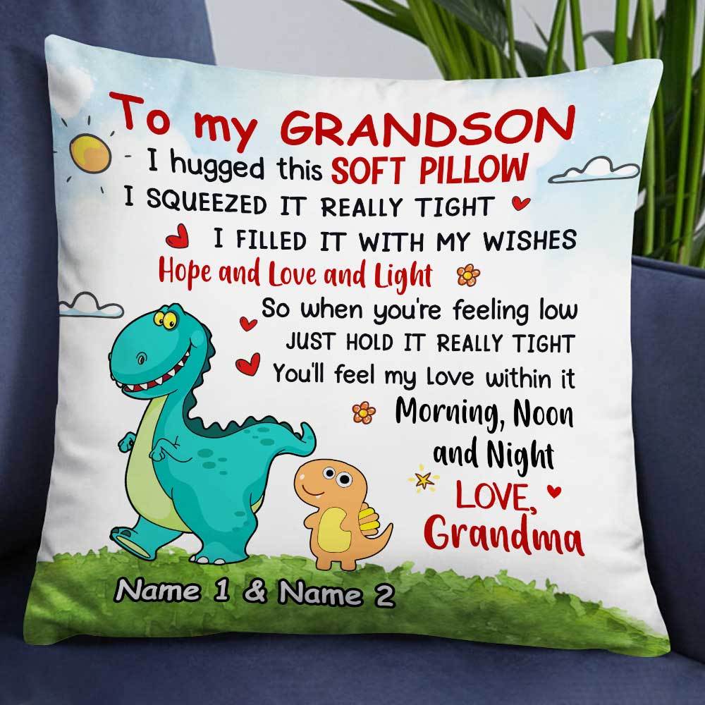  Granddaughter Grandson Dinosaur Pillowcase