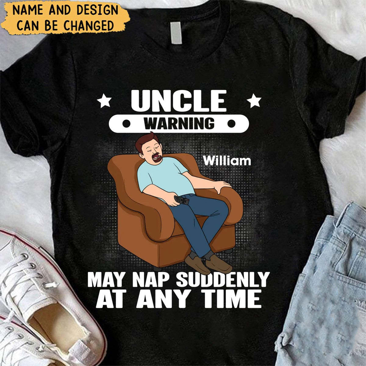 Grandpa Warning May Nap Suddenly At Any Time Funny  T-Shirt