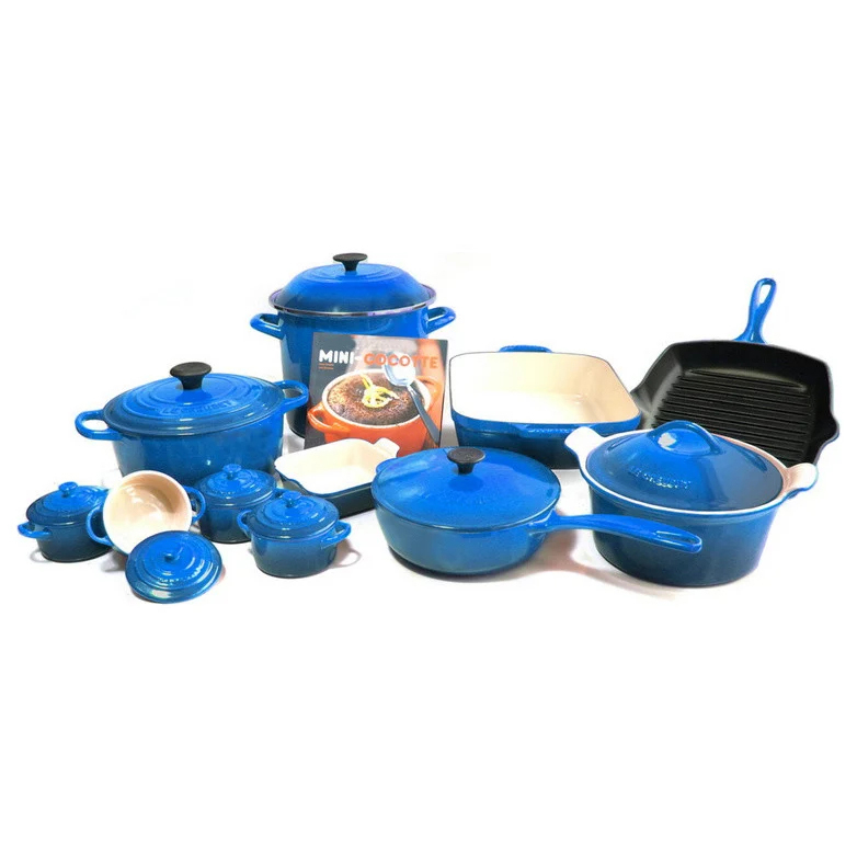 💖20-piece Signature Cast Iron Cookware Set