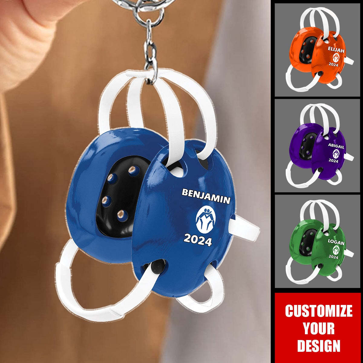  Wrestling Helmet Acrylic Keychain, Gift For Wrestler