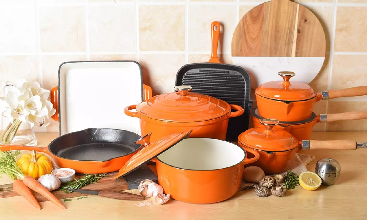 💖20-piece Signature Cast Iron Cookware Set