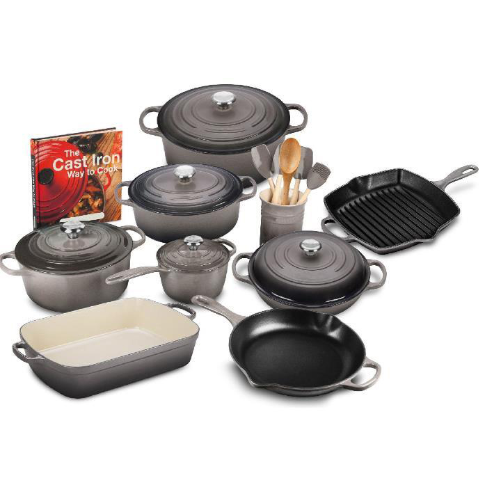 💖20-piece Signature Cast Iron Cookware Set