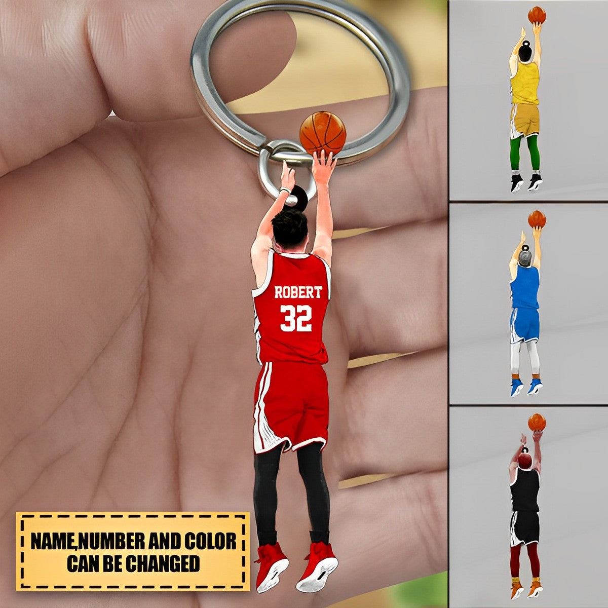 Basketball Player Acrylic Keychain For Basketball Lover, Basketball Player