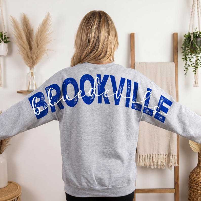 SOLID CUSTOM BACK PRINT SWEATSHIRT FOR SPORTS FANS
