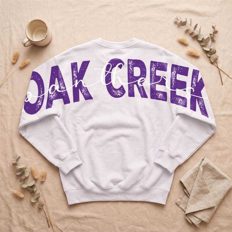 SOLID CUSTOM BACK PRINT SWEATSHIRT FOR SPORTS FANS